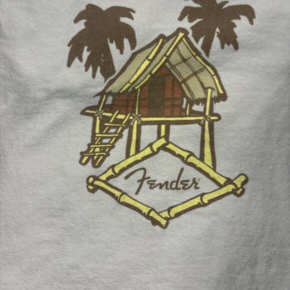 y2k 2000s style Fender hawaii tiki longsleeve shirt floral mens XXL surfwear - Picture 4 of 8